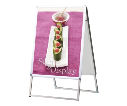 常磐精工 ポスターグリップスタンド看板 屋外用 A1両面シルバー PGSK-A1RS-G 1個(ご注文単位1個)【直送品】