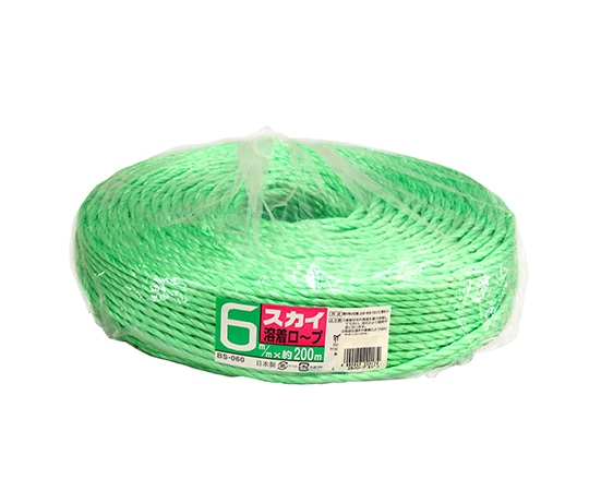 宮島化学工業 スカイロープ 緑 6mm×200m BS060G 1巻(ご注文単位1巻)【直送品】