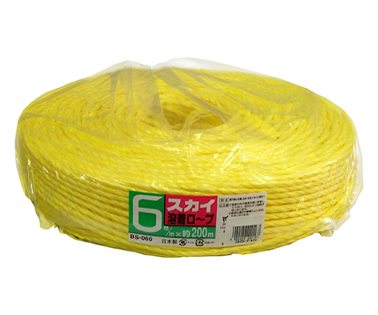 宮島化学工業 スカイロープ 黄 6mm×200m BS060Y 1巻(ご注文単位1巻)【直送品】
