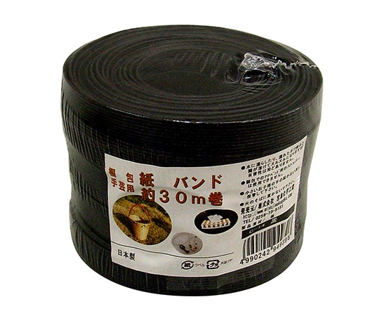 宮島化学工業 梱包・手芸用 紙バンド 黒 15.5mm×30m C14 1巻(ご注文単位1巻)【直送品】