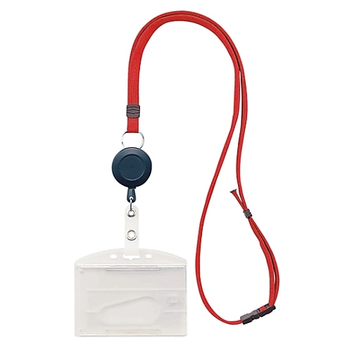 日本緑十字社 リール式吊下げ名札2枚収納タイプ 吊名札346R 300041 1個(ご注文単位1個)【直送品】