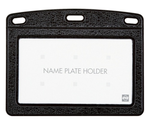 オープン工業 名札用ケース レザー調 ヨコ名刺 1枚 黒 NB-360C-BK 1枚(ご注文単位1枚)【直送品】