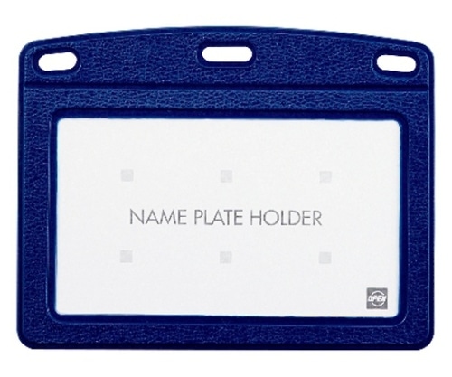 オープン工業 名札用ケース レザー調 ヨコ名刺 1枚 青 NB-360C-BU 1枚(ご注文単位1枚)【直送品】