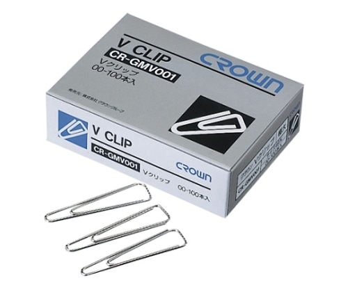クラウン Vクリップ 特大 1箱(100本入) CR-GMV001-SL 1箱(ご注文単位1箱)【直送品】