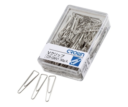 クラウン Vクリップ 大 CR-GMV1-SL 1箱(ご注文単位1箱)【直送品】
