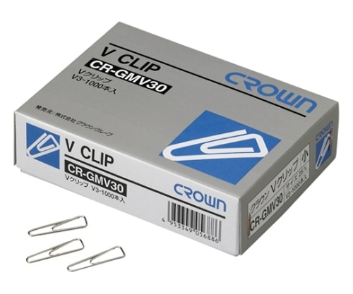 クラウン Vクリップ 小 1箱(1000本入) CR-GMV30-SL 1箱(ご注文単位1箱)【直送品】