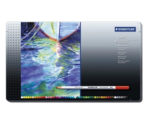 ステッドラー カラト アクェレル水彩色鉛筆 48色/缶入 125 M48 1個(ご注文単位1個)【直送品】