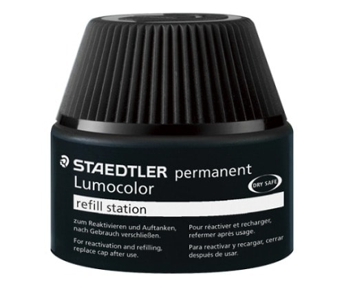 ステッドラー ルモカラー 油性補充インク(インク色:黒) 487 17-9 1個(ご注文単位1個)【直送品】