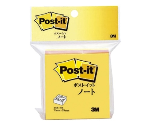 スリーエム カラーキューブ ノート スクエア 75×75mm 蛍光カラー5色 CN-33 1個(ご注文単位1個)【直送品】