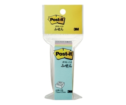 スリーエム カラーキューブ ふせん レギュラー 75×25mm パステルカラー5色 CP-13 1個(ご注文単位1個)【直送品】