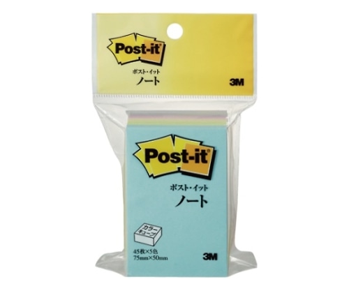 スリーエム カラーキューブ ノート ハーフ 75×50mm パステルカラー5色 CP-23 1個(ご注文単位1個)【直送品】