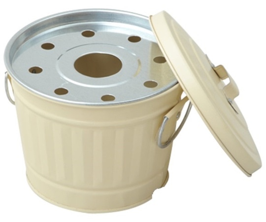 マルカ ダストバケツ灰皿 大 アイボリー  1個(ご注文単位1個)【直送品】