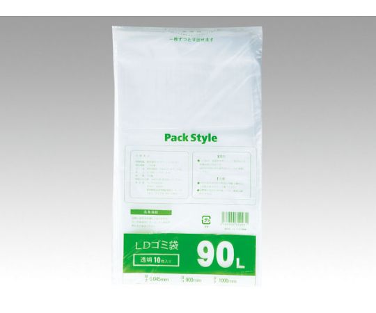 パックスタイル PSゴミ袋 LD 045-90L 透明 200枚入 427552 1ケース（ご注文単位1ケース）【直送品】