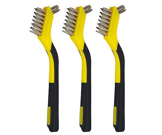 エスコ 170㎜ ミニブラシ(ステンレス/3本) EA109EF-3 1袋(ご注文単位1袋)【直送品】