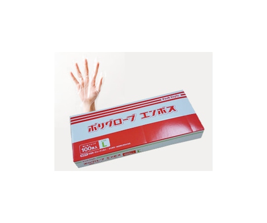 パックスタイル PSポリグローブエンボス 箱入 半透明 L 6000枚入 437323 1ケース(ご注文単位1ケース)【直送品】