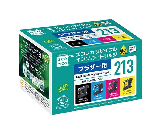 エレコム エコリカ リサイクルインクカートリッジ ECI-BR213-4P 1個(ご注文単位1個)【直送品】