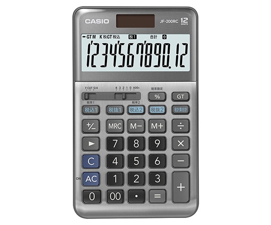 カシオ カシオ 軽減税率対応電卓 ジャストサイズ12桁 JF-200RC-N 1個(ご注文単位1個)【直送品】