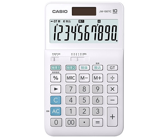 カシオ カシオ W税率電卓 ジャストサイズ10桁 JW-100TC-N 1個(ご注文単位1個)【直送品】