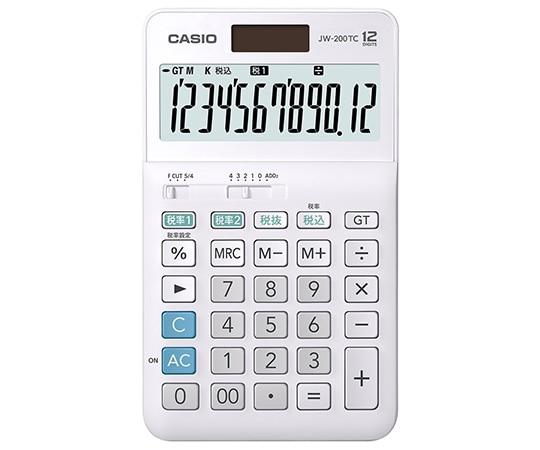 カシオ カシオ W税率電卓 ジャストサイズ12桁 JW-200TC-N 1個(ご注文単位1個)【直送品】