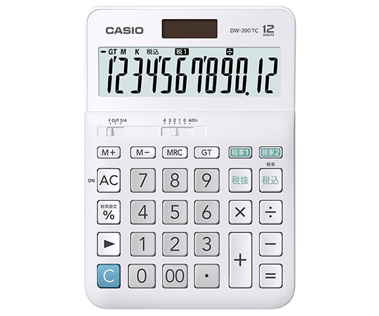 カシオ カシオ W税率電卓 デスクサイズ12桁 DW-200TC-N 1個(ご注文単位1個)【直送品】