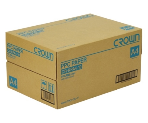 クラウン PPC用紙 1箱(500枚×10冊入) CR-KPA4-10-W 1箱(ご注文単位1箱)【直送品】
