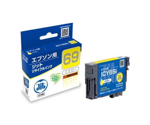 ジット インクジェットカートリッジ(インク色:イエロー) JIT-E69Y 1個(ご注文単位1個)【直送品】