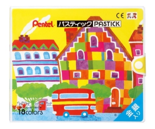ぺんてる パスティック 18色 GC1-18D 1個(ご注文単位1個)【直送品】