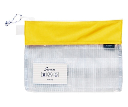 セキセイ セグレスメッシュケース イエロー AZ-2325-50 1冊(ご注文単位1冊)【直送品】