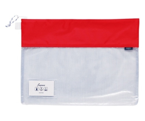 セキセイ セグレスメッシュケース レッド AZ-2328-20 1冊(ご注文単位1冊)【直送品】