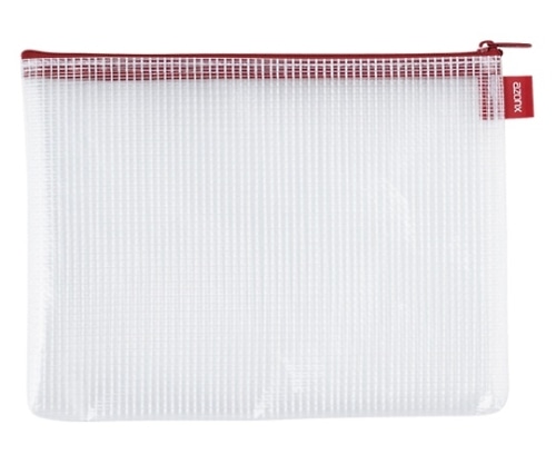 セキセイ メッシュケース[エコタイプ]レッド AZ-50E-20 1冊(ご注文単位1冊)【直送品】