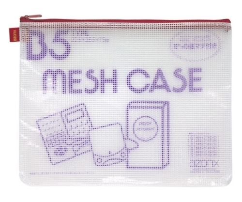 セキセイ メッシュケース[エコタイプ]レッド AZ-65E-20 1冊(ご注文単位1冊)【直送品】