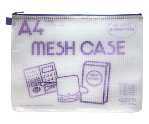 セキセイ メッシュケース[エコタイプ]ブルー AZ-75E-10 1冊(ご注文単位1冊)【直送品】