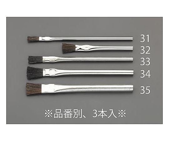 アズワン 16.0x152mm パーツクリーニングブラシ(馬毛/3本) EA109BF-35 1袋(ご注文単位1袋)【直送品】