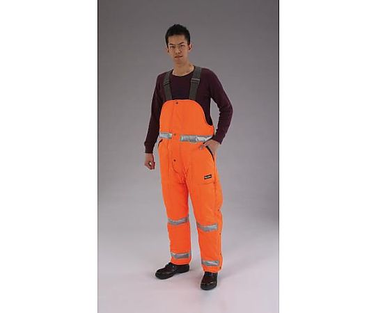 アズワン [2XL] 防寒オーバーオール(注意色 オレンジ) EA915GC-45 1本(ご注文単位1本)【直送品】