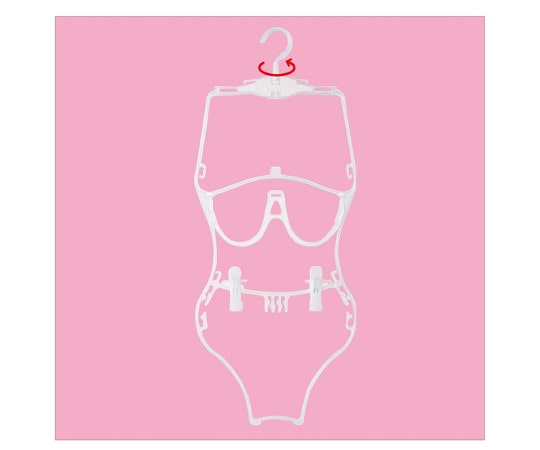 アズワン 水着用ハンガー 半透明 10本 61-555-74-1 1箱（ご注文単位1箱）【直送品】