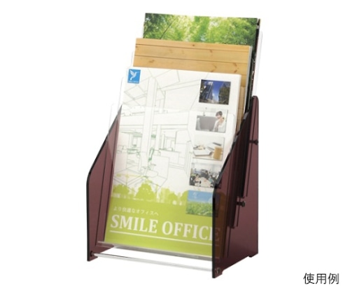 クラウン パンフレット台 アクリル製 CR-PF133-T 1個(ご注文単位1個)【直送品】