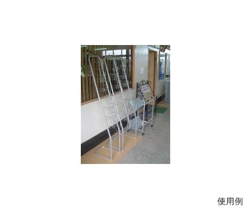 林製作所 パンフレットスタンド シルバーメタリック A42列7段 YS-66 1個(ご注文単位1個)【直送品】