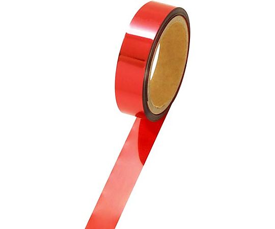 ササガワ メッキテープ 赤 幅25mm長さ50m 40-4486 1巻（ご注文単位1巻）【直送品】