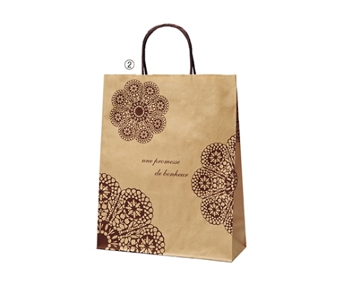 ストア・エキスプレス レースィ 手提げ紙袋 茶 41.5×11×32 1セット(50枚入) 61-800-88-10 1セット（ご注文単位1セット）【直送品】