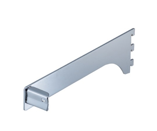 ストア・エキスプレス ミニ角バー(14×24mm角)用差し込み式ブラケット クローム 左 D30cm 61-43-10-7 1本（ご注文単位1本）【直送品】