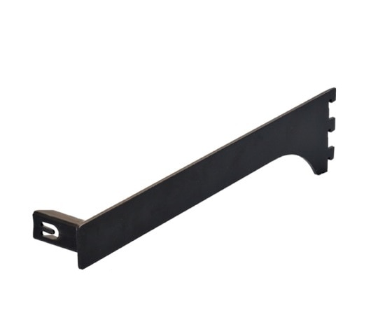 ストア・エキスプレス ミニ角バー(14×24mm角)用差し込み式ブラケット ブラック 右 D30cm 61-43-13-7 1本（ご注文単位1本）【直送品】