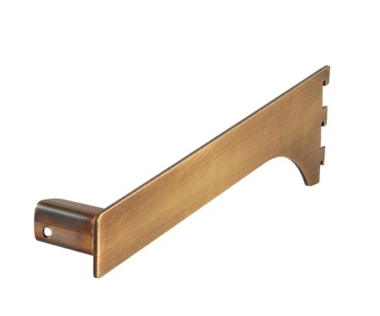 ストア・エキスプレス ミニ角バー(14×24mm角)用差し込み式ブラケット アンティークゴールド 右 D25cm 61-43-17-6 1本（ご注文単位1本）【直送品】