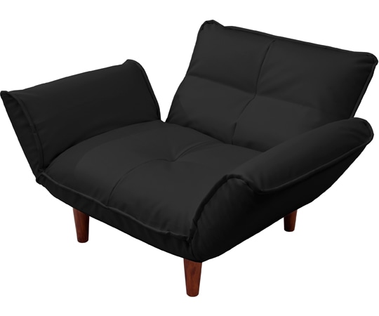 セルタン 和楽の極 一人掛けソファ PVCブラック 一人掛け A282p-597BK 1個（ご注文単位1個）【直送品】