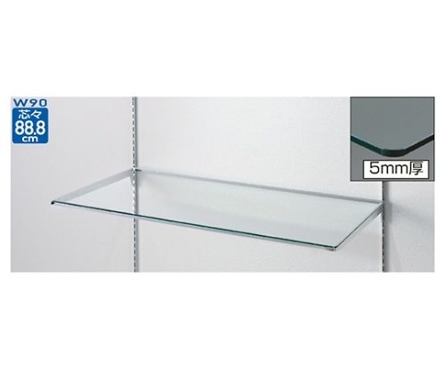 ストア・エキスプレス 10R ガラス棚セットW90cmインハングタイプ ガラス5mm厚 D30cm 61-36-11-4 1セット（ご注文単位1セット）【直送品】