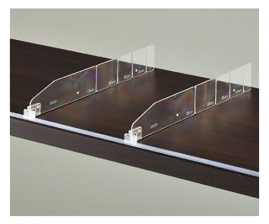 ストア・エキスプレス 木棚/ガラス棚兼用スライドレール W90cm用 仕切りH4cm 1セット(10枚入) 61-38-7-3 1セット（ご注文単位1セット）【直送品】