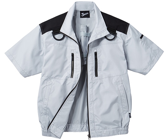 自重堂 空調服半袖ブルゾン シルバー 5L 54090 1枚(ご注文単位1枚)【直送品】