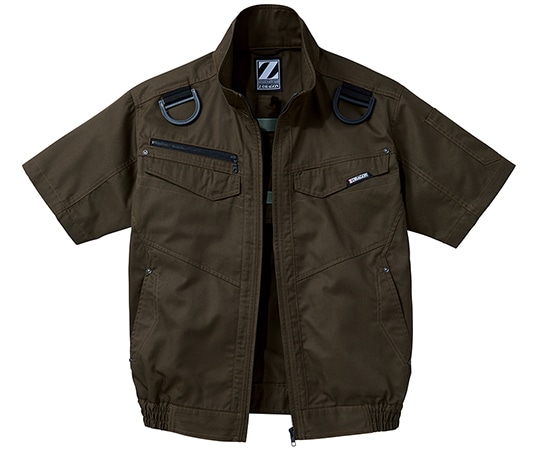 自重堂 空調服半袖ブルゾン オリーブ S 74130 1枚(ご注文単位1枚)【直送品】