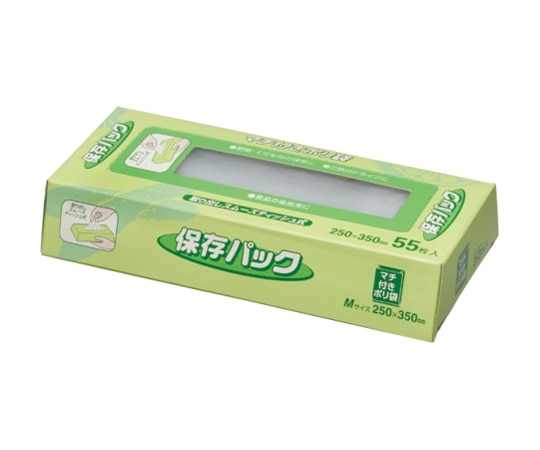 ジャパックス マチ付保存パック 55枚BOX HDPE 半透明 0.01mm SS-02 1ケース(ご注文単位1ケース)【直送品】