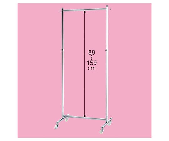 アズワン 組立式シングルハンガー Cr W60cmタイプ 単輪キャスター新仕様 61-98-5-1 1台（ご注文単位1台）【直送品】