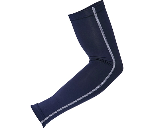 おたふく手袋 BT冷感 パワーストレッチ アームカバー ネイビー JW-618 1双(ご注文単位1双)【直送品】
